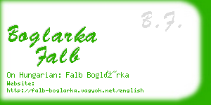 boglarka falb business card